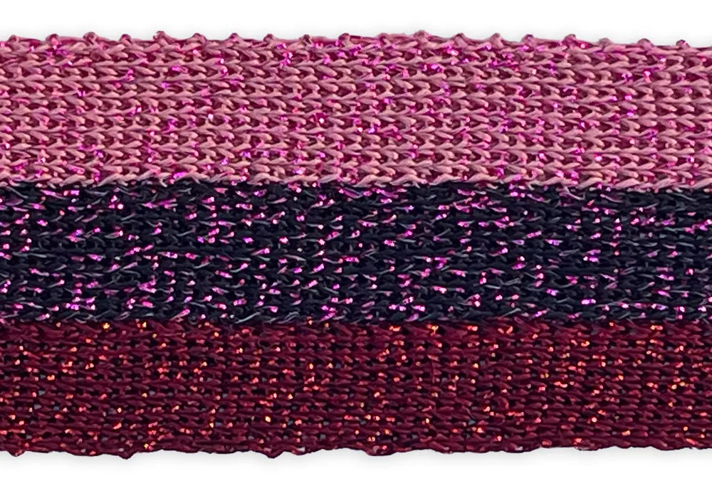 1 1/2" Metallic Cherry Knit Trim (Made in France)