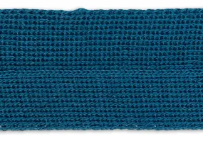 1 3/8" Deep Midcentury Teal Fold-Over Wool Trim (Made in Japan)