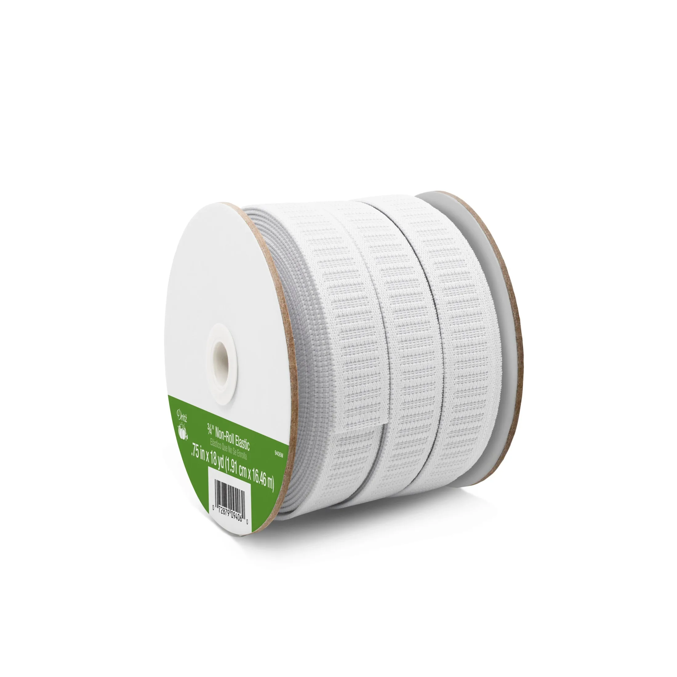 3/4" Non-Roll Elastic, White