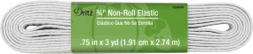 3/4" Non-Roll Elastic, White