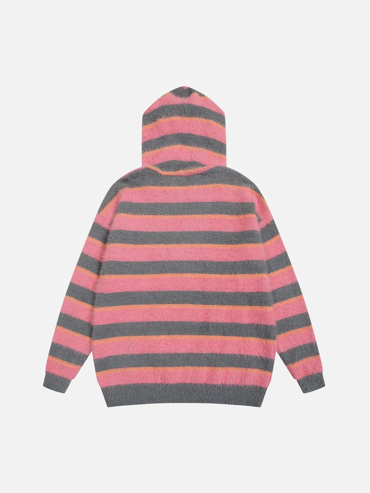 Aelfric Eden Bow Stripe Knit Zip Up Hoodie