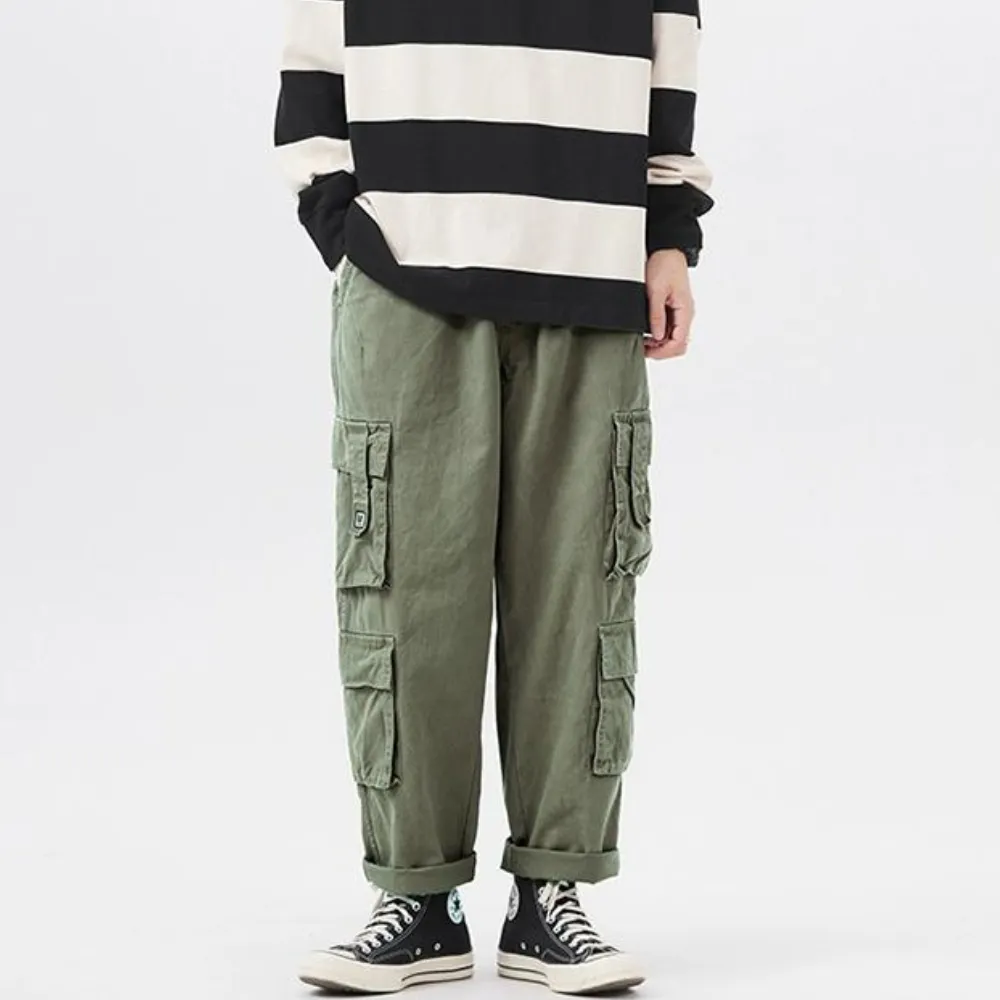 American Straight High Street Trendy Cargo Pants