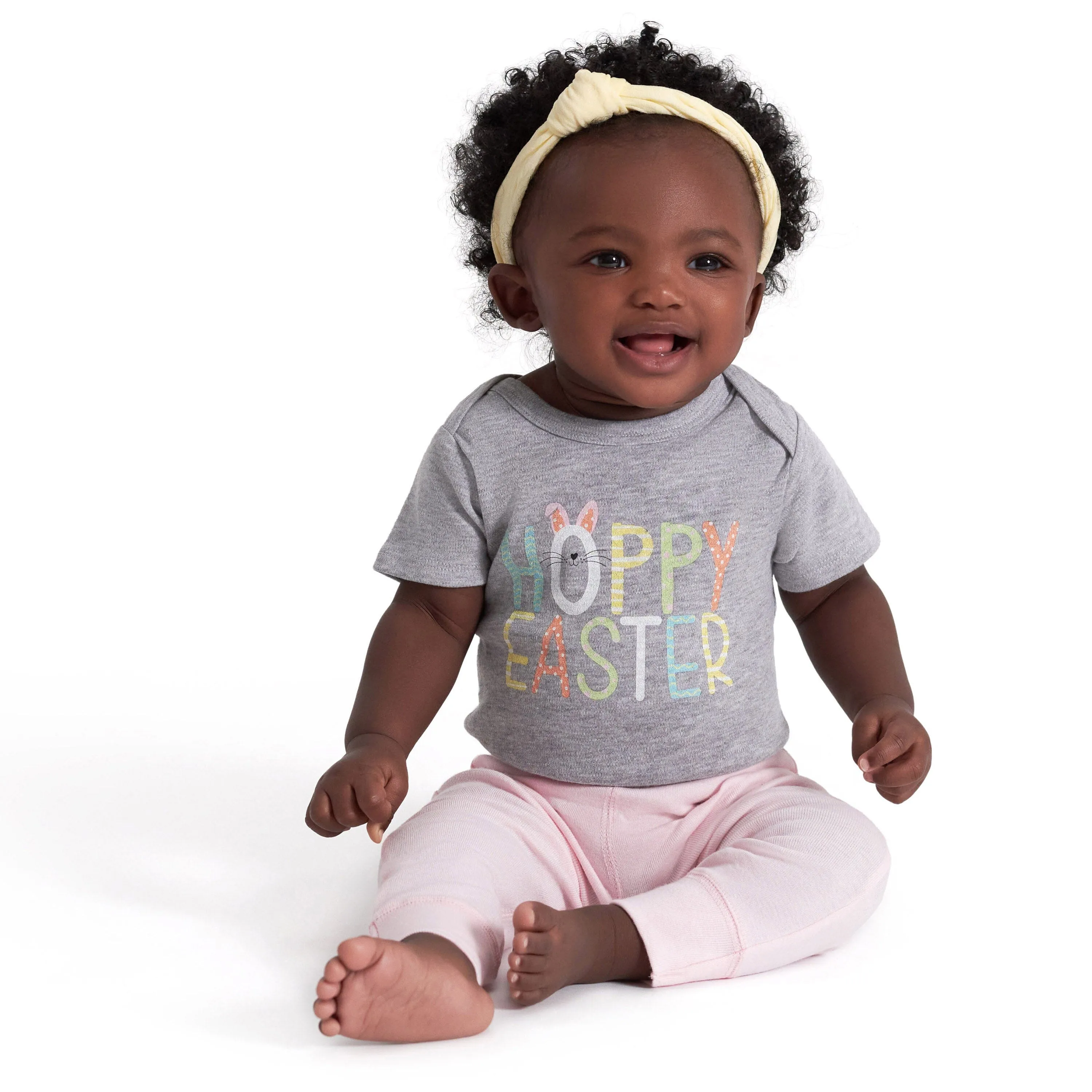 Baby Neutral "Hoppy Easter" Short Sleeve Onesies® Bodysuit