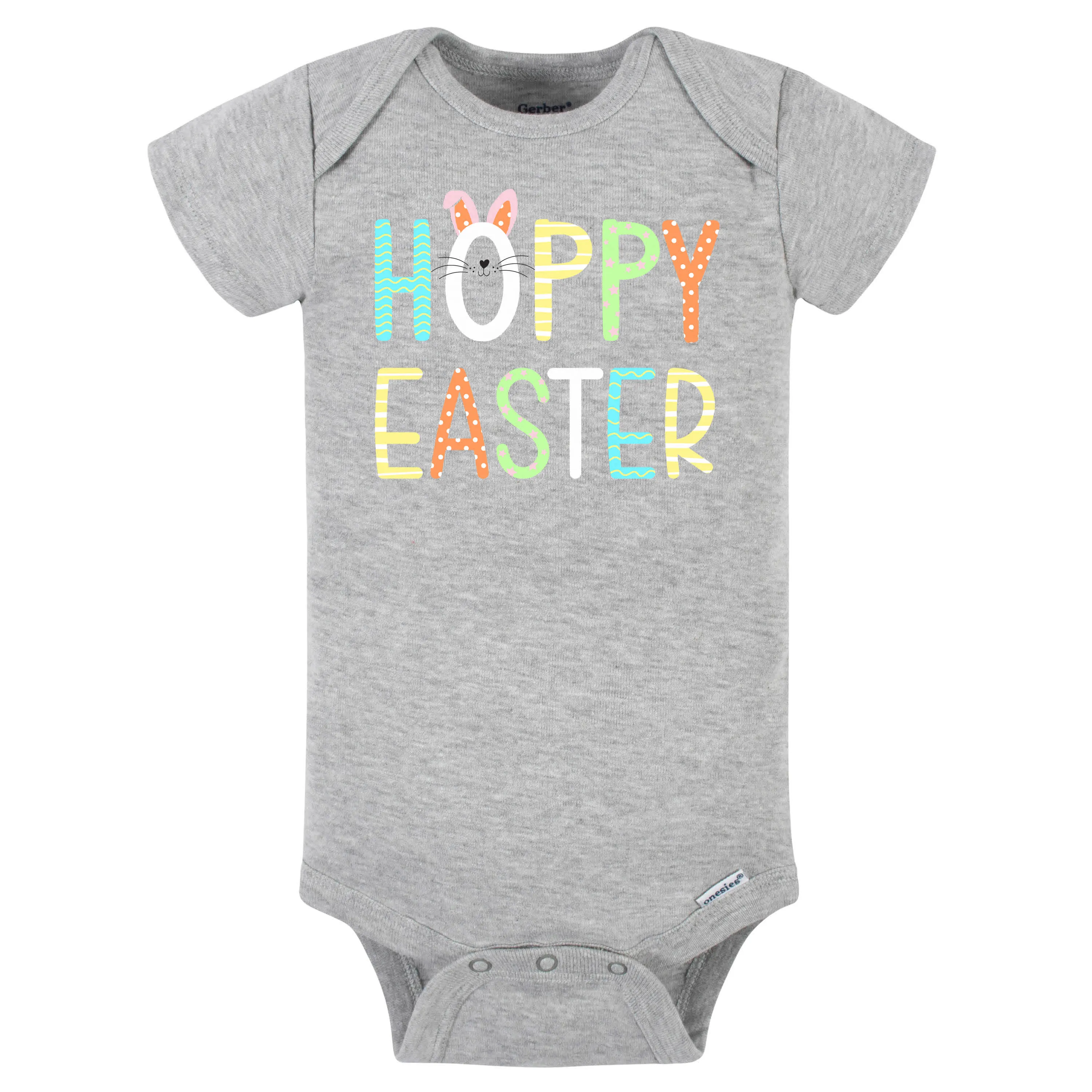 Baby Neutral "Hoppy Easter" Short Sleeve Onesies® Bodysuit