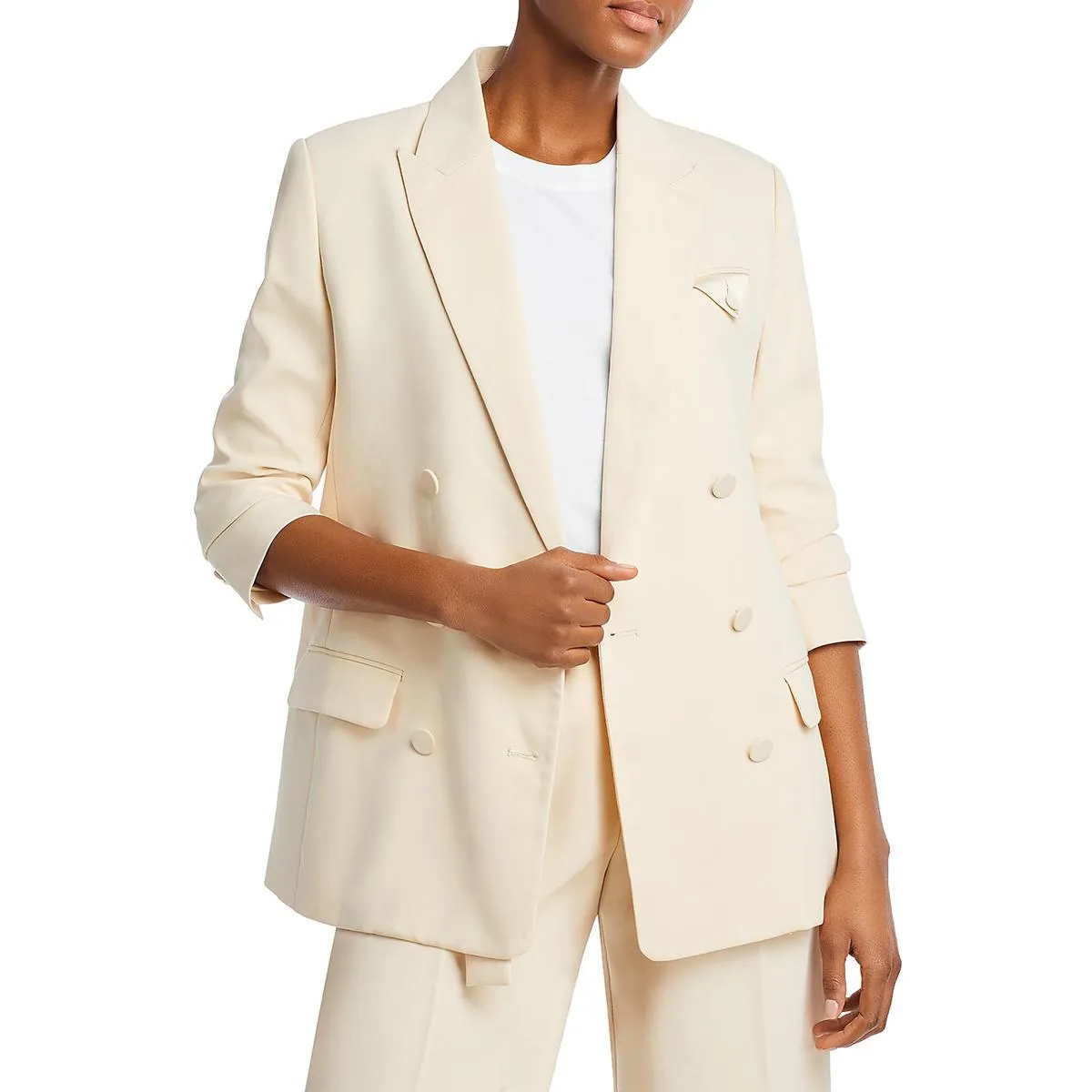 Bardot Womens Sloane Knit Business Double-Breasted Blazer