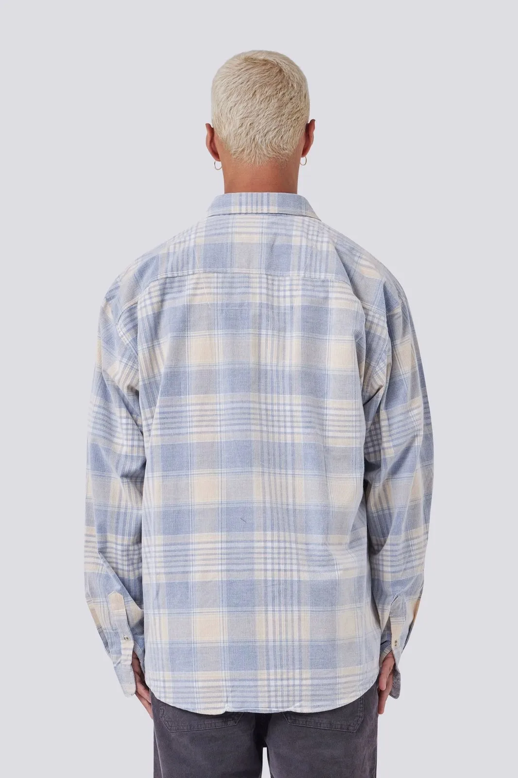 Barney Cools Cabin 2.0 Shirt Blue Corduroy Plaid