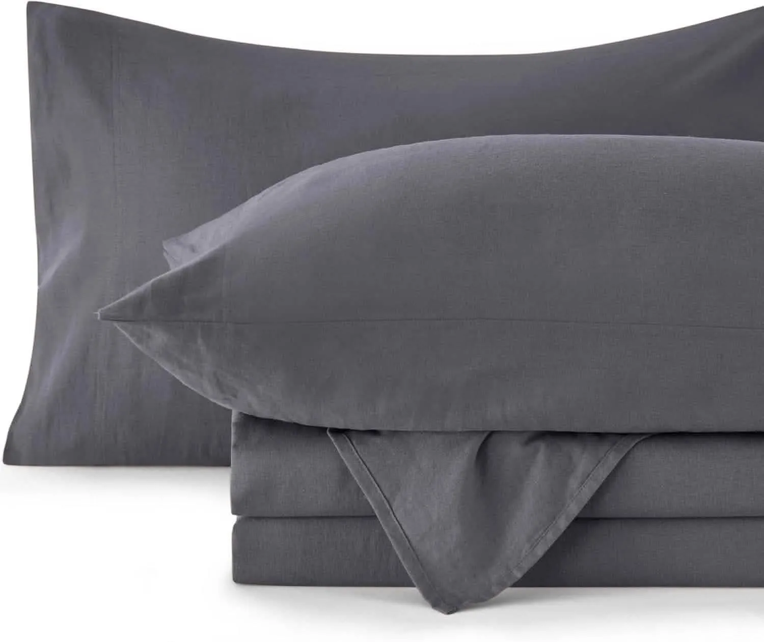 Bedsure Breathable Cotton Linen Bed Sheet Set