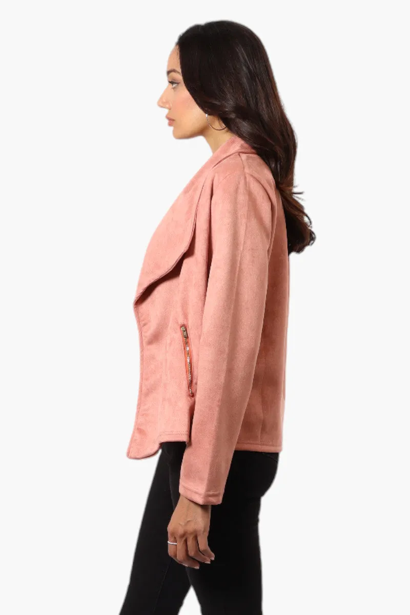 Beechers Brook Suede Waterfall Blazer - Pink