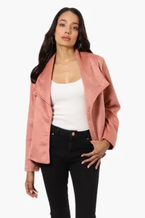 Beechers Brook Suede Waterfall Blazer - Pink