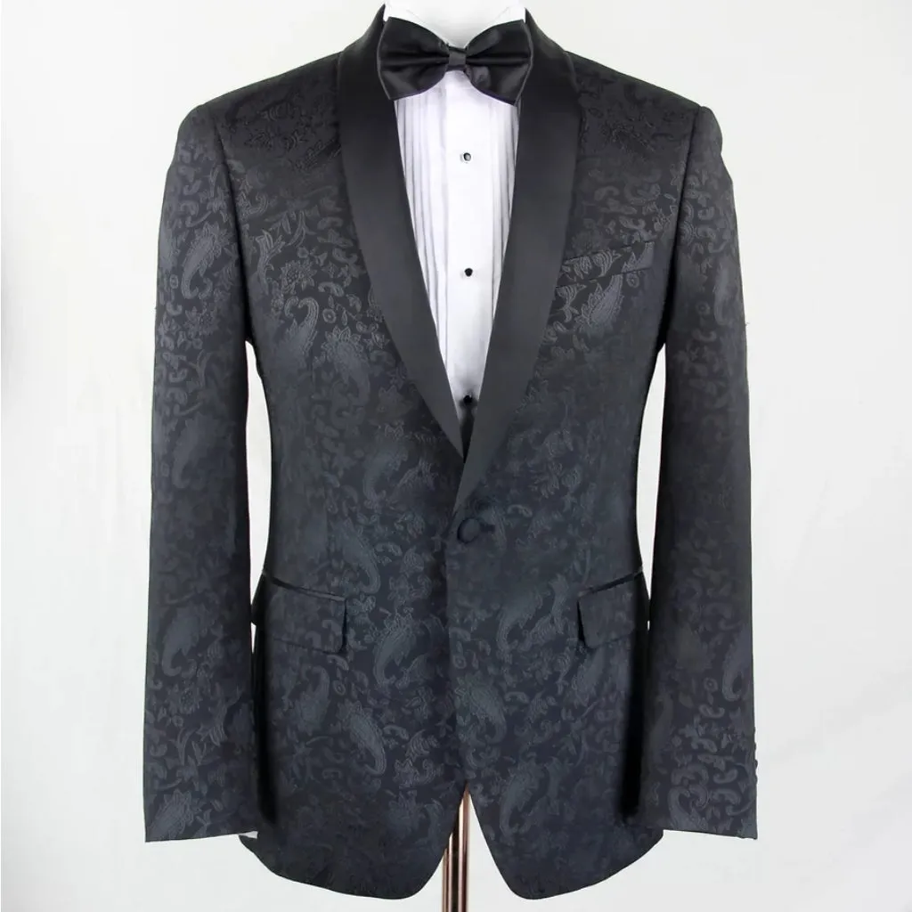 Black on Black Blazer with matching Bowtie