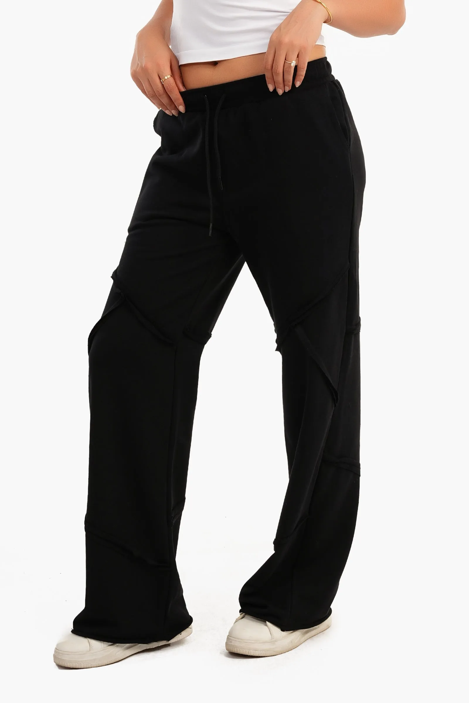 Black Piping Lounge Pants