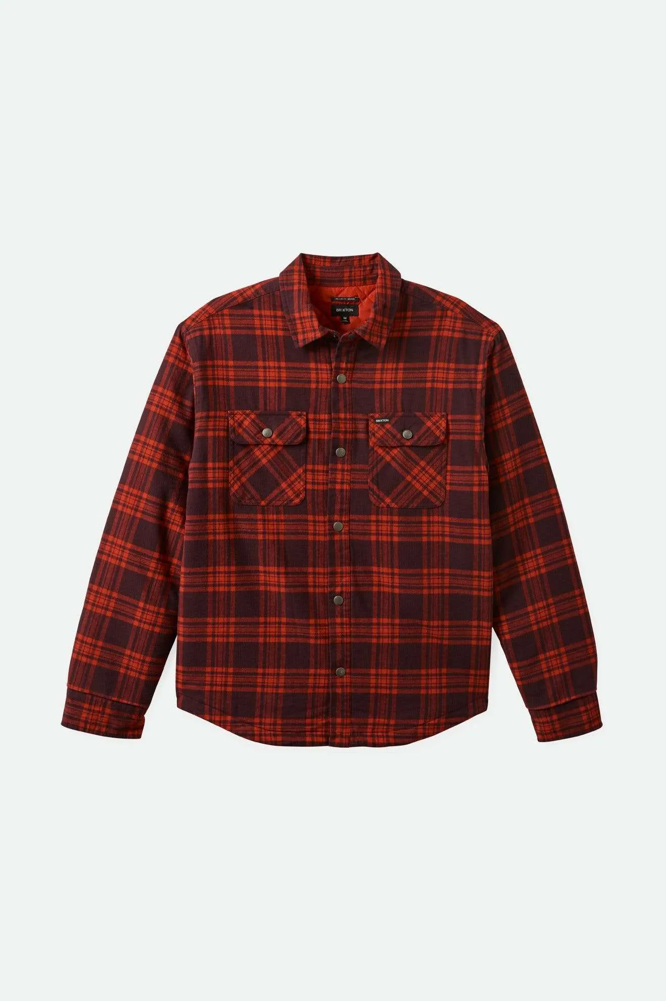 Bowery Quilted L/S Flannel - Bright Red/Mahogany