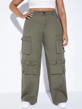 Cargo Jeans With Elevated Waist