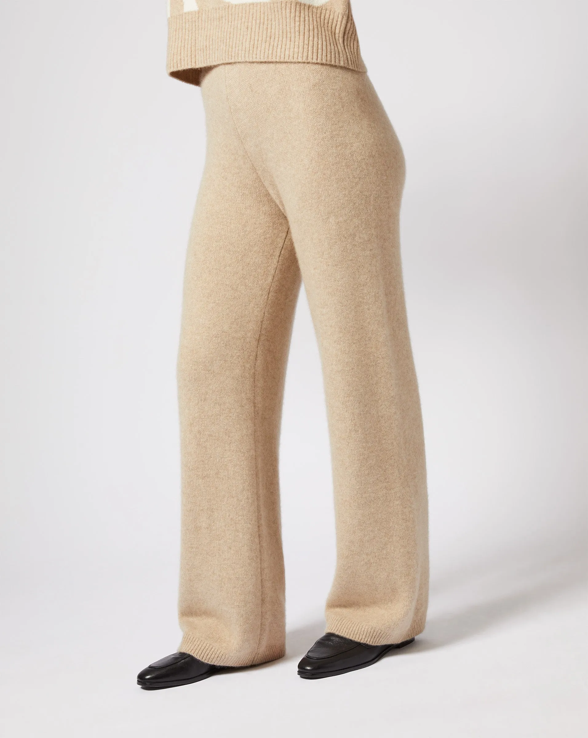 Cashmere Wide Leg Pant