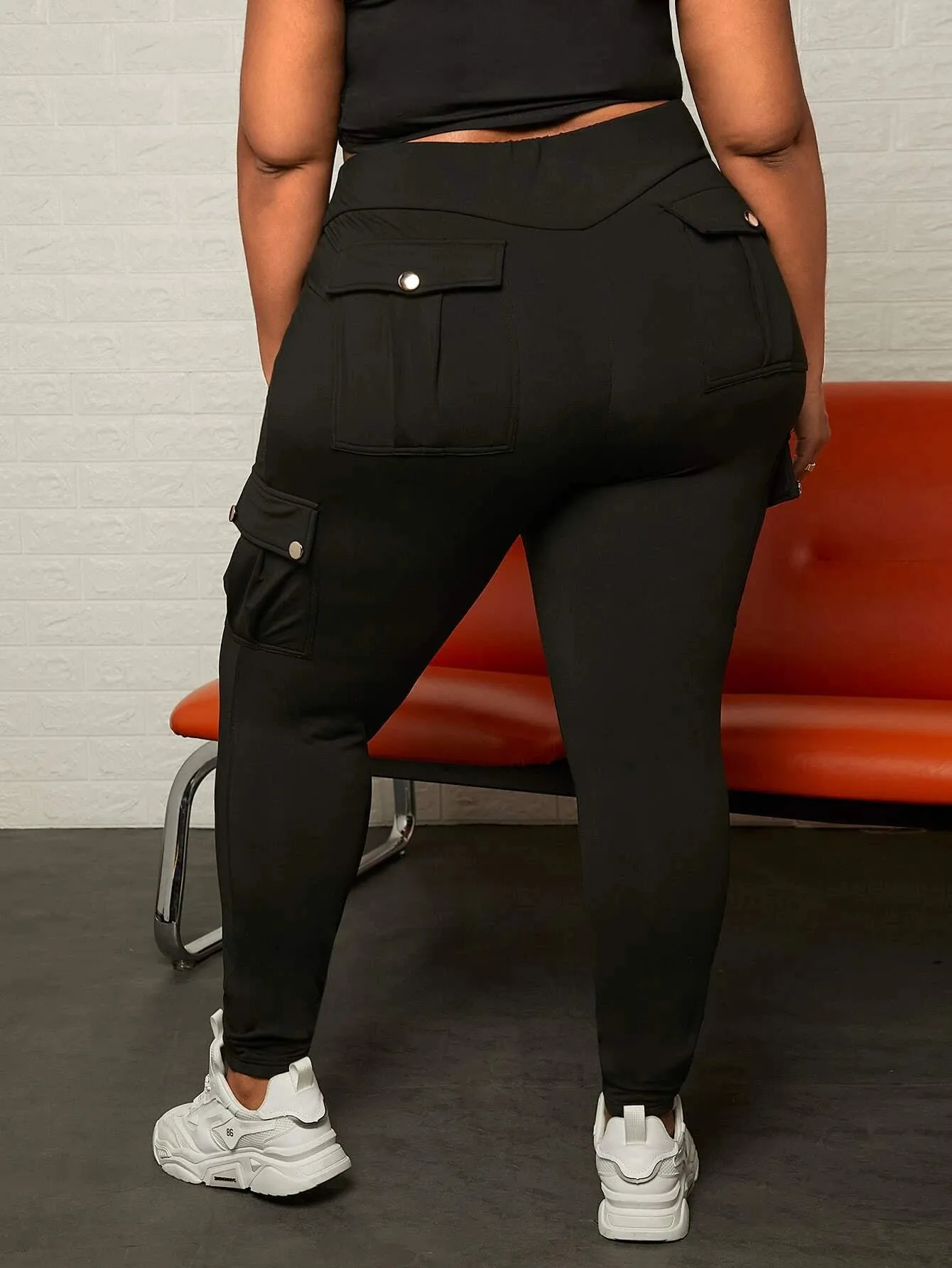 Casual High Waist Long Cargo Pants