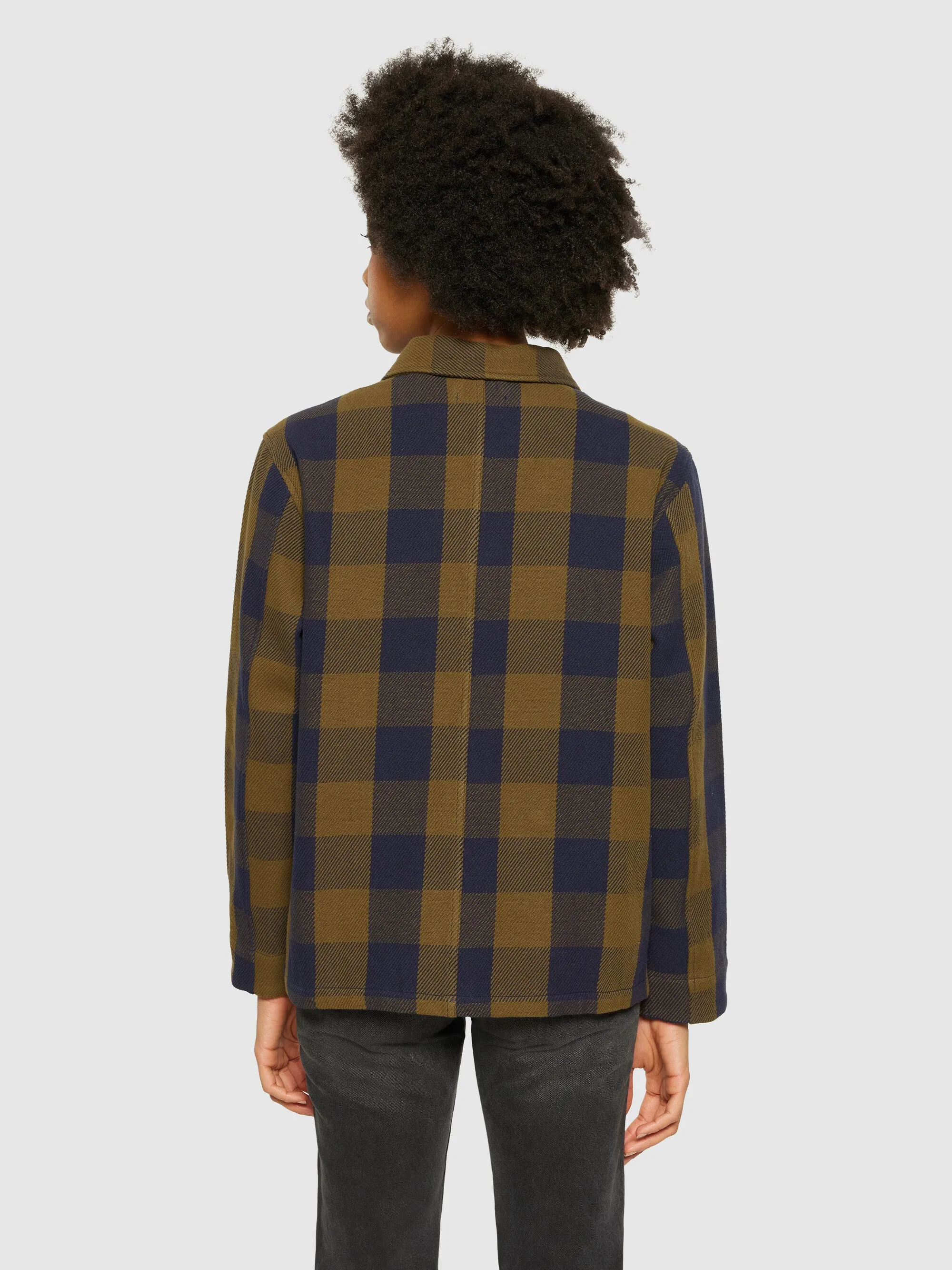 Classic check overshirt - GOTS/Vegan - Beige check