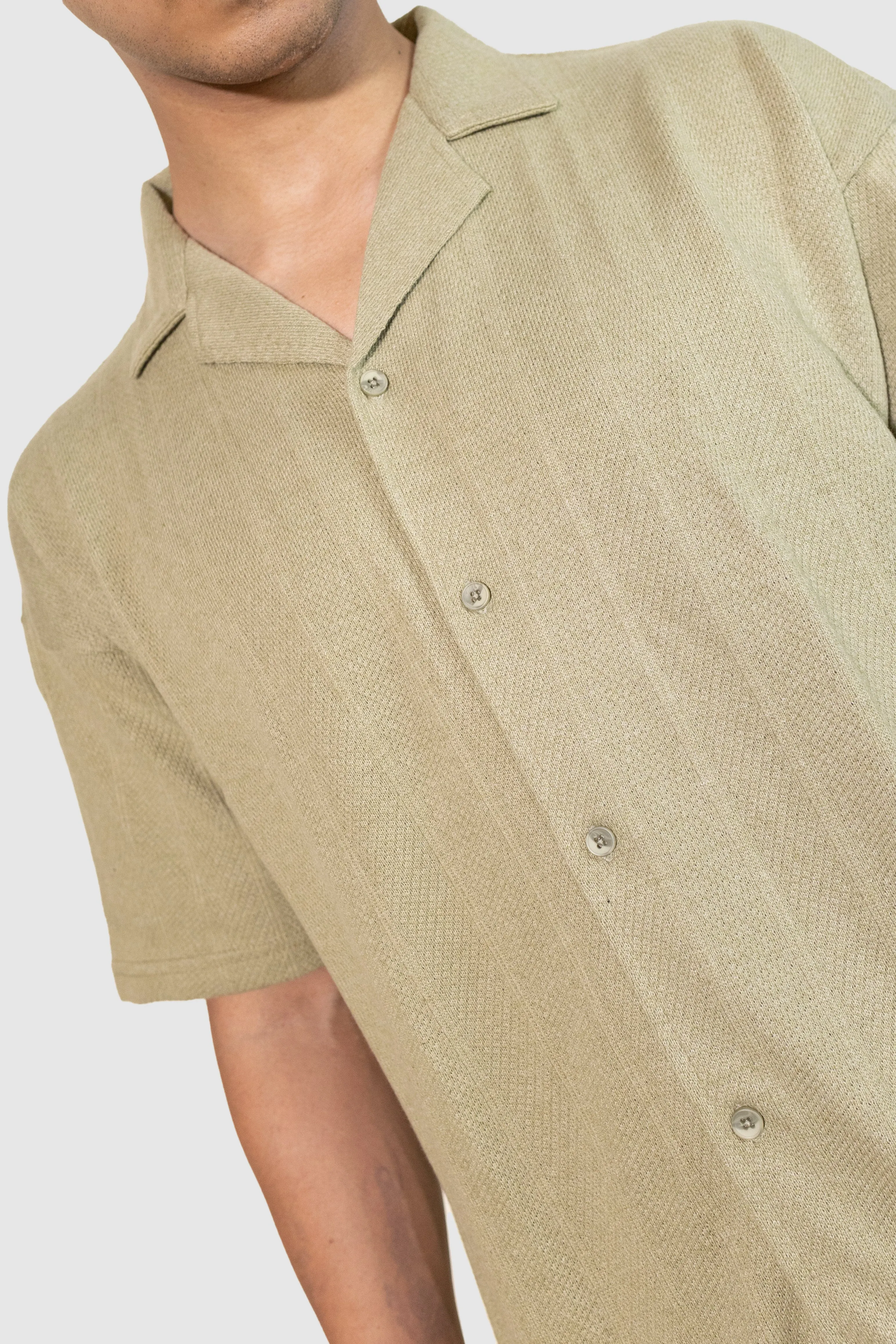 Cuban Stripe Shirt - Light Green