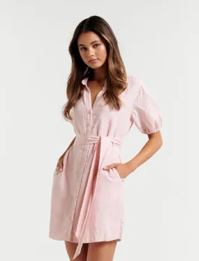 Denver Linen Shirt Mini Dress