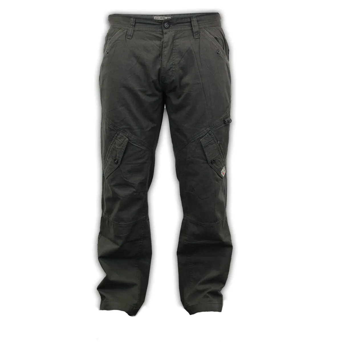 Dissident Cotton Canvas Cargo Grey Trousers