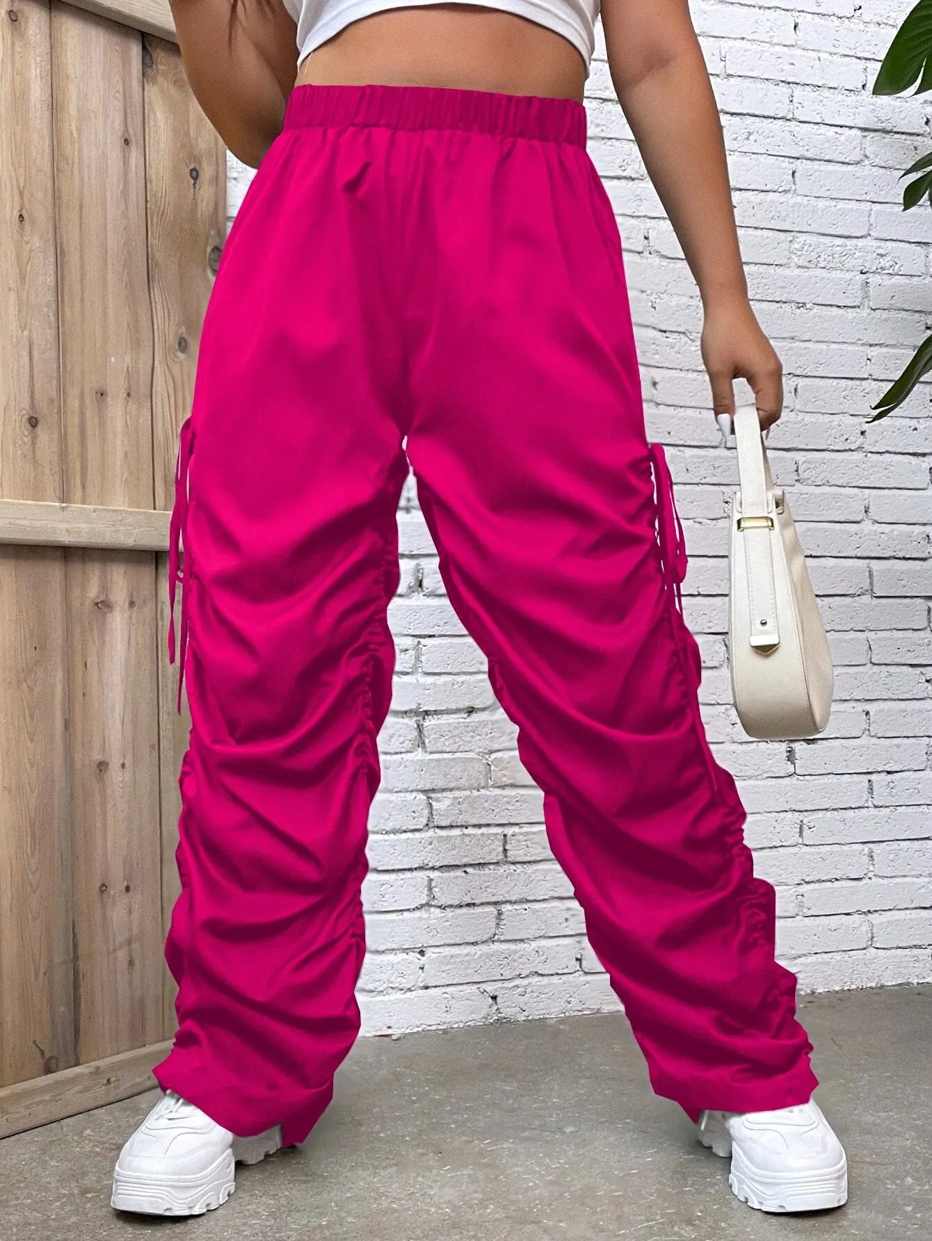 Drawstring Side Stacked Pant