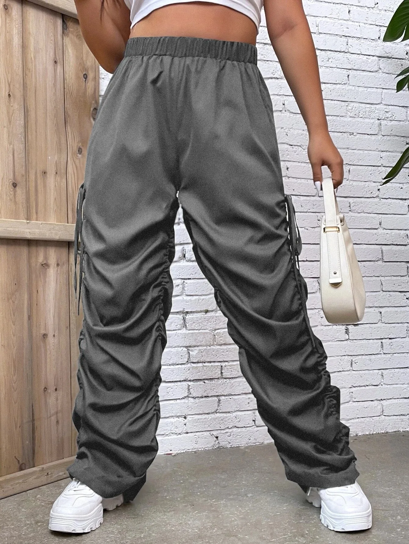 Drawstring Side Stacked Pant