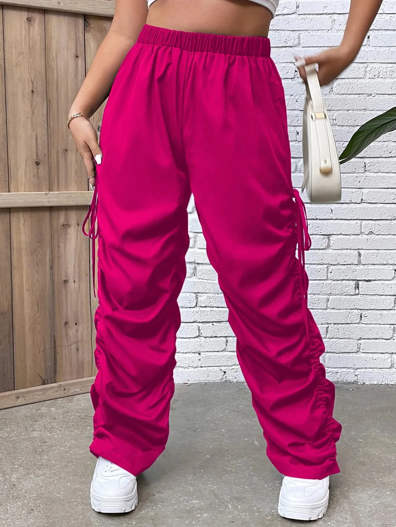 Drawstring Side Stacked Pant