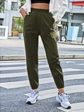 Elastic Slant Pocket Cargo Pant