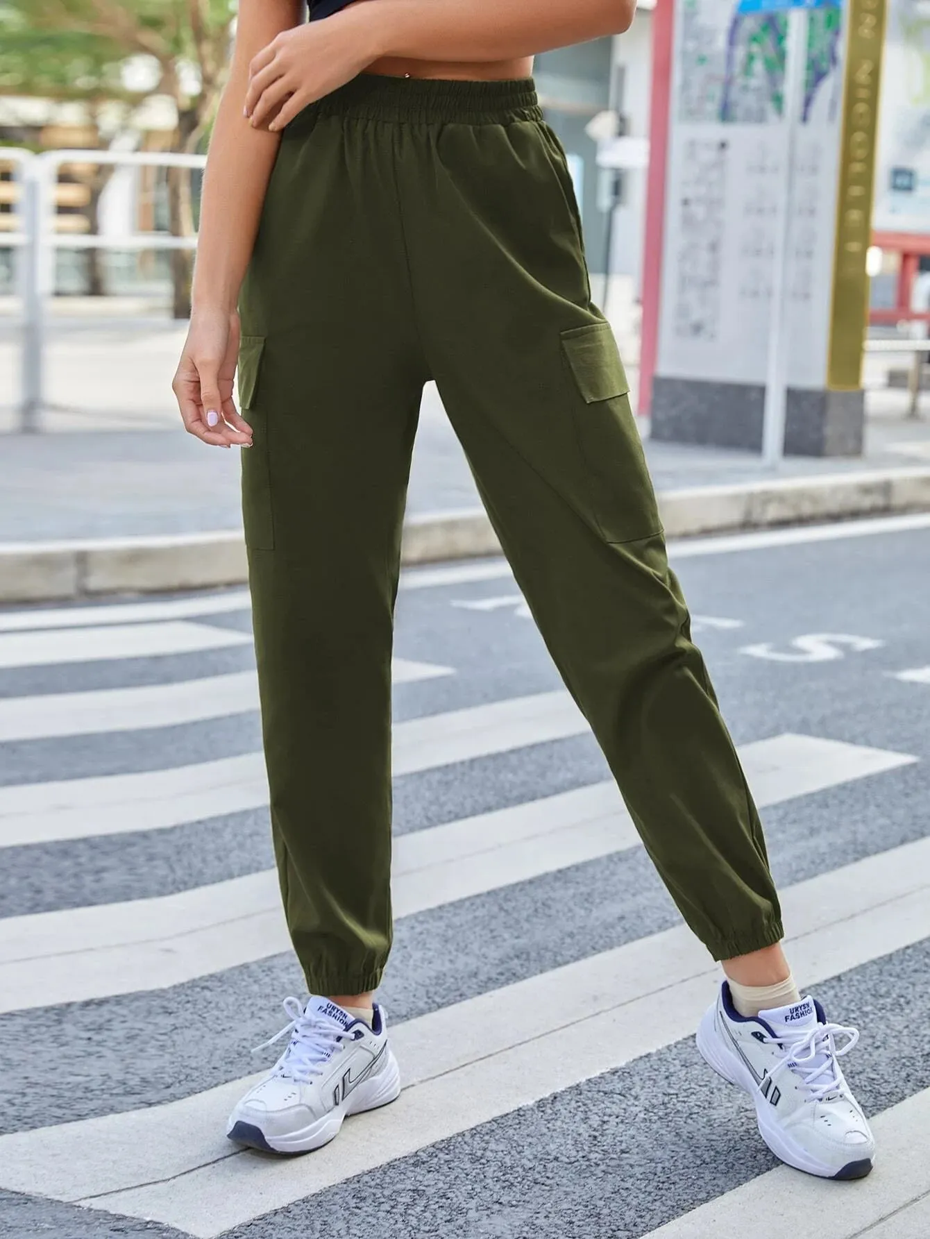 Elastic Slant Pocket Cargo Pant