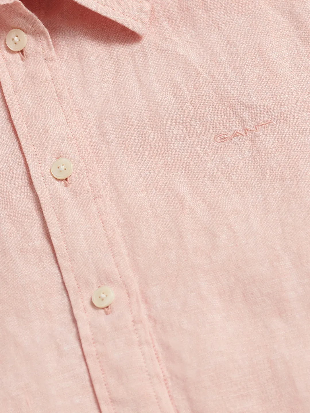 Gant Peach Preppy Regular Fit Linen Shirt