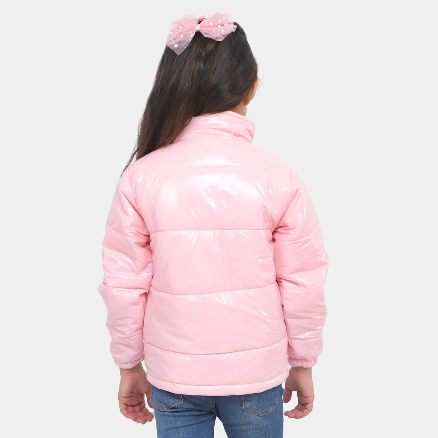 Girls Quilted Jacket Basic F/S - Light Pink