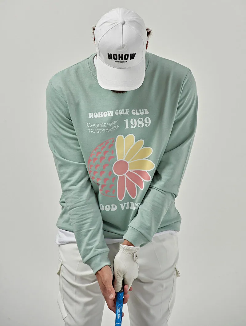 GOOD VIBES SWEATSHIRT IN MINT GREEN