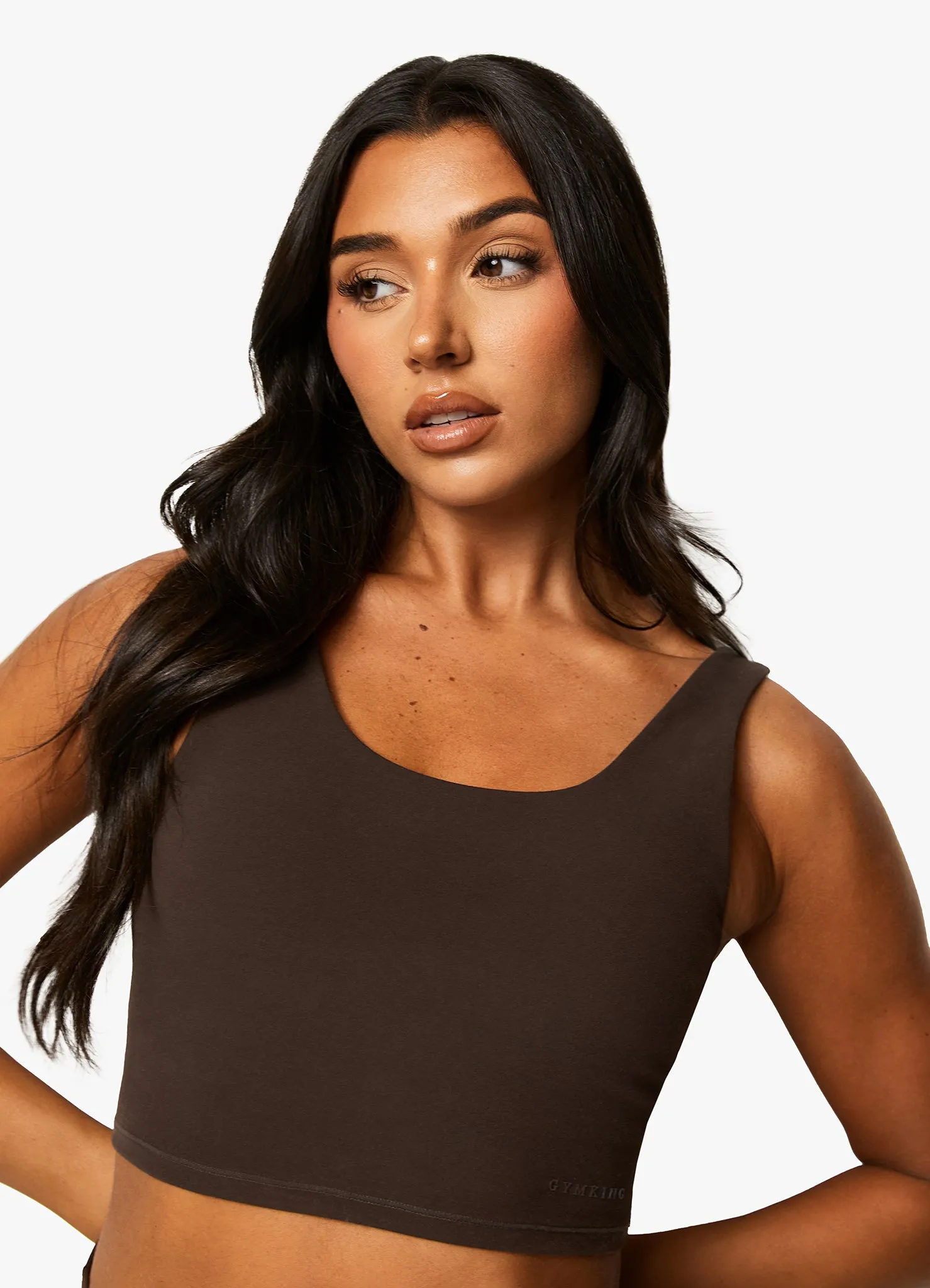 Gym King Peach Luxe Tank - Cocoa Luxe