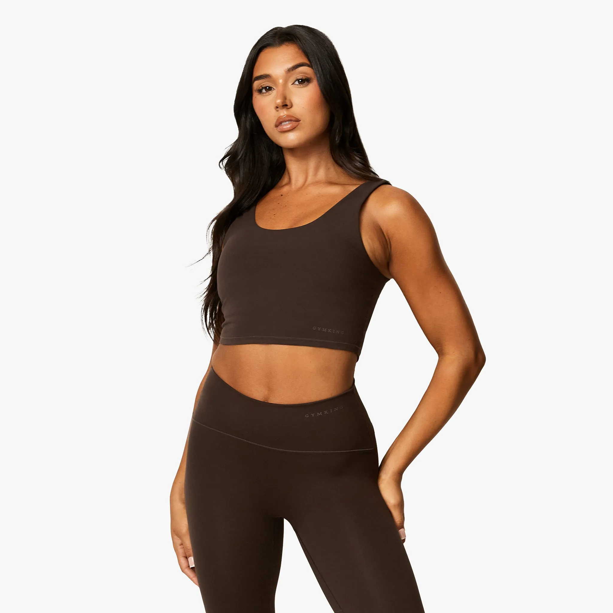 Gym King Peach Luxe Tank - Cocoa Luxe