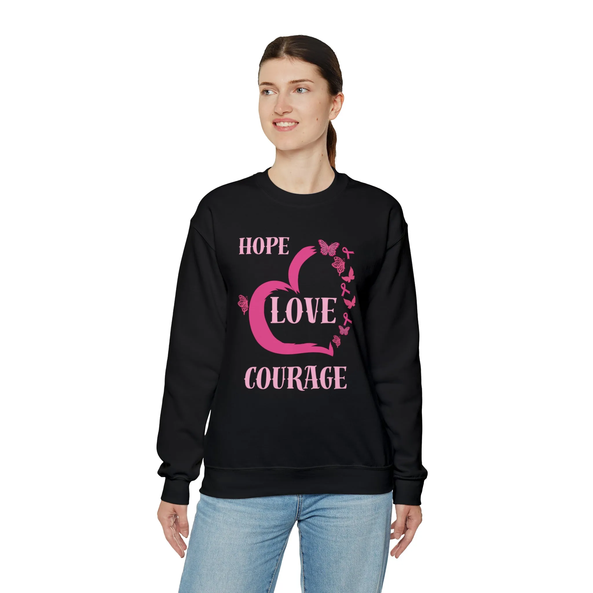 Hope, Love, Courage Unisex Heavy Blend™ Crewneck Sweatshirt