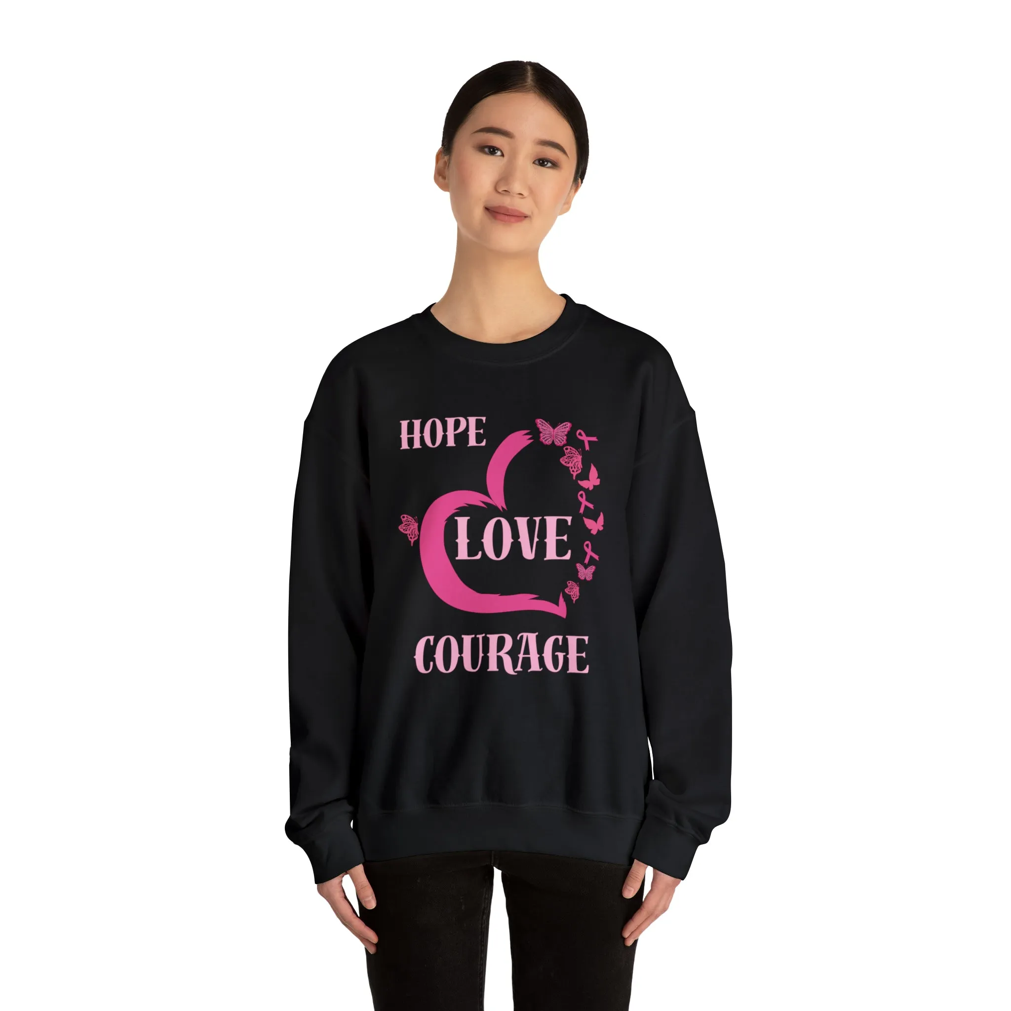 Hope, Love, Courage Unisex Heavy Blend™ Crewneck Sweatshirt