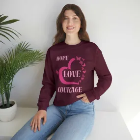 Hope, Love, Courage Unisex Heavy Blend™ Crewneck Sweatshirt