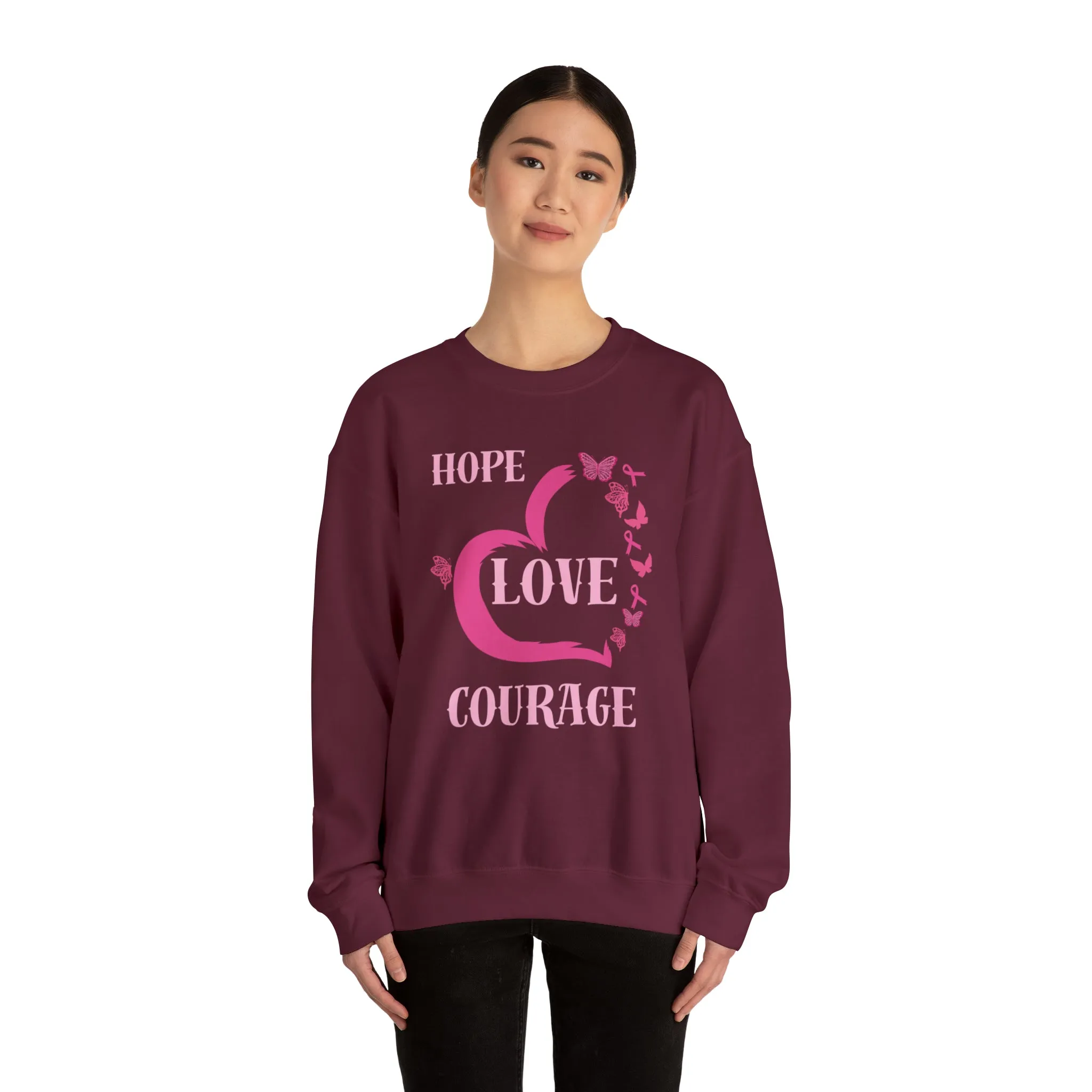 Hope, Love, Courage Unisex Heavy Blend™ Crewneck Sweatshirt