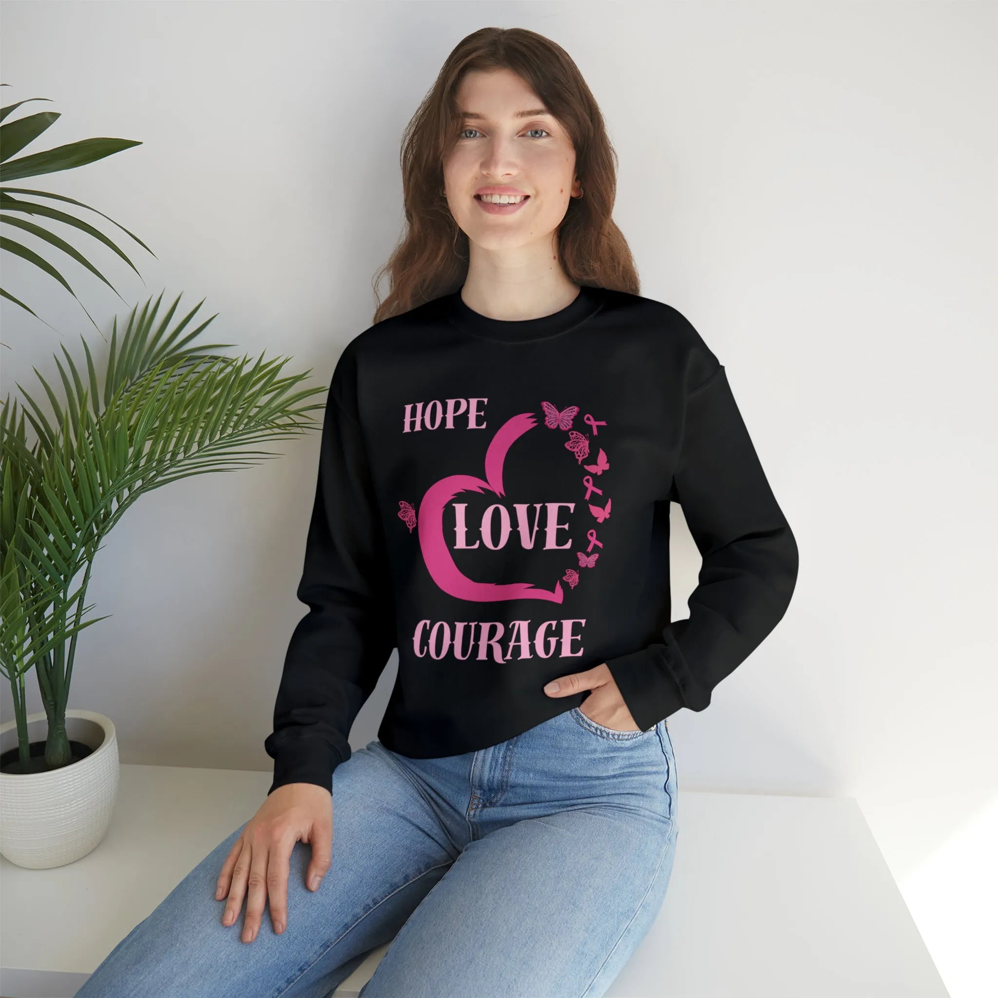 Hope, Love, Courage Unisex Heavy Blend™ Crewneck Sweatshirt