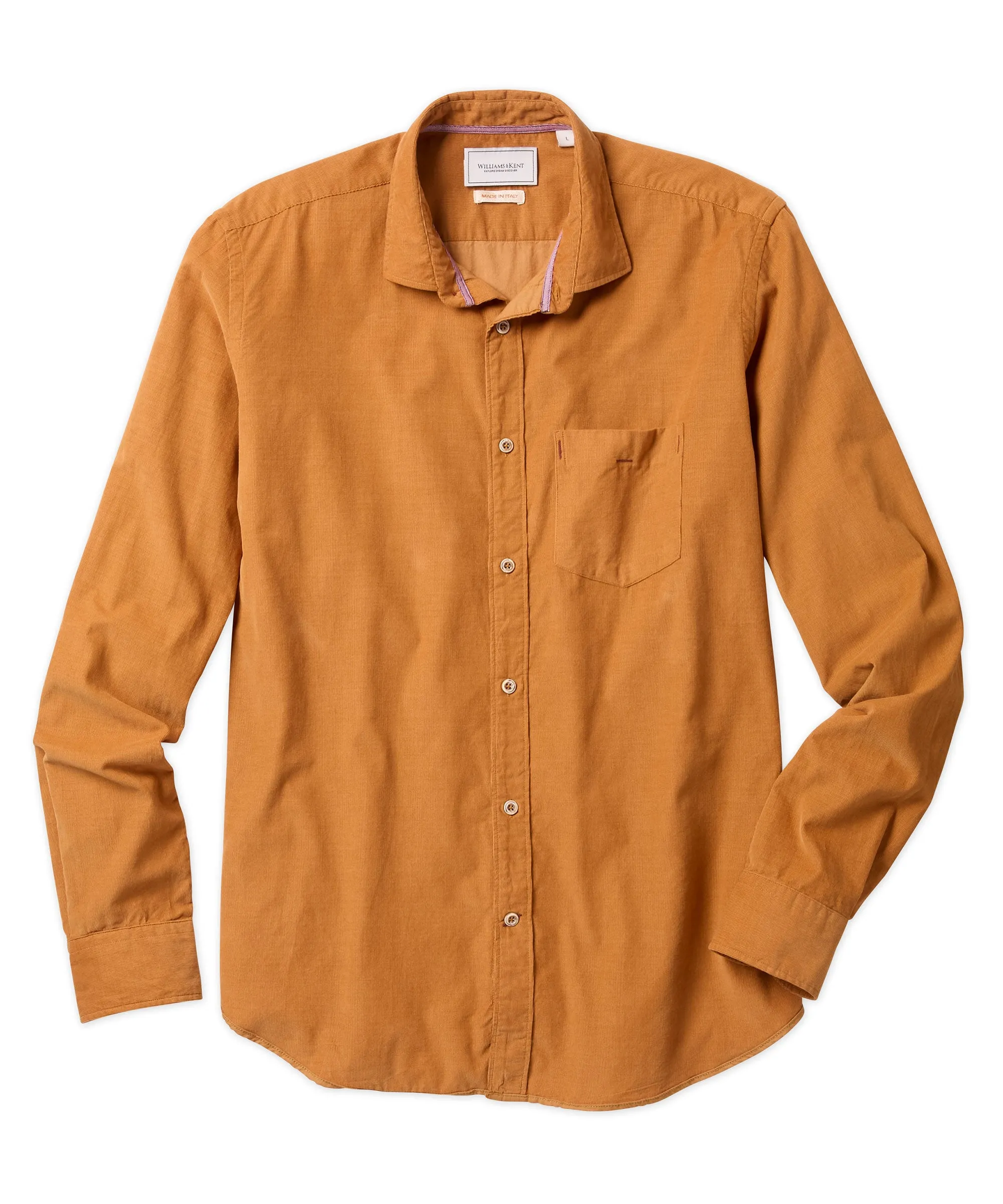 Italian Fine-Wale Corduroy Long Sleeve Sport Shirt