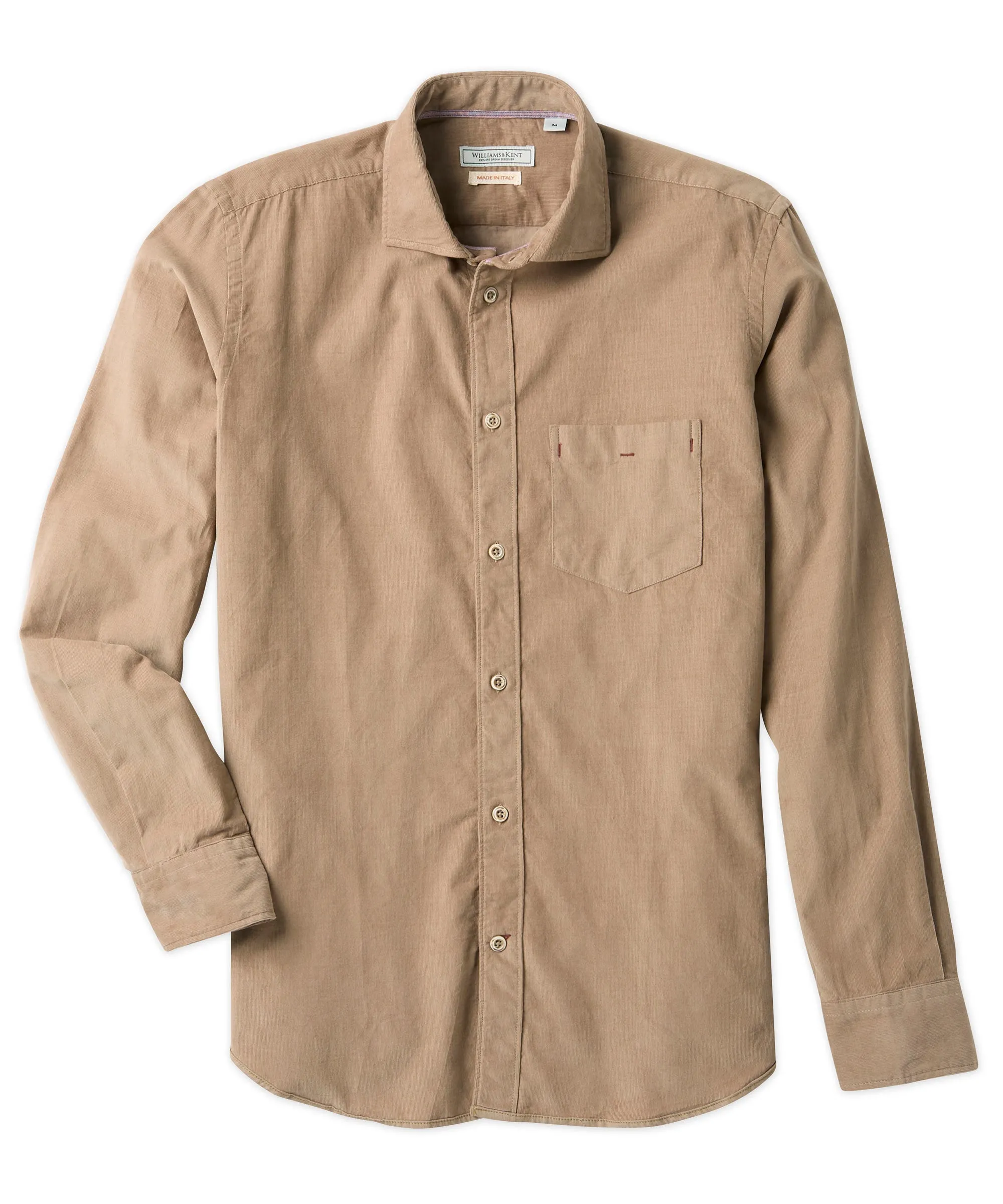 Italian Fine-Wale Corduroy Long Sleeve Sport Shirt