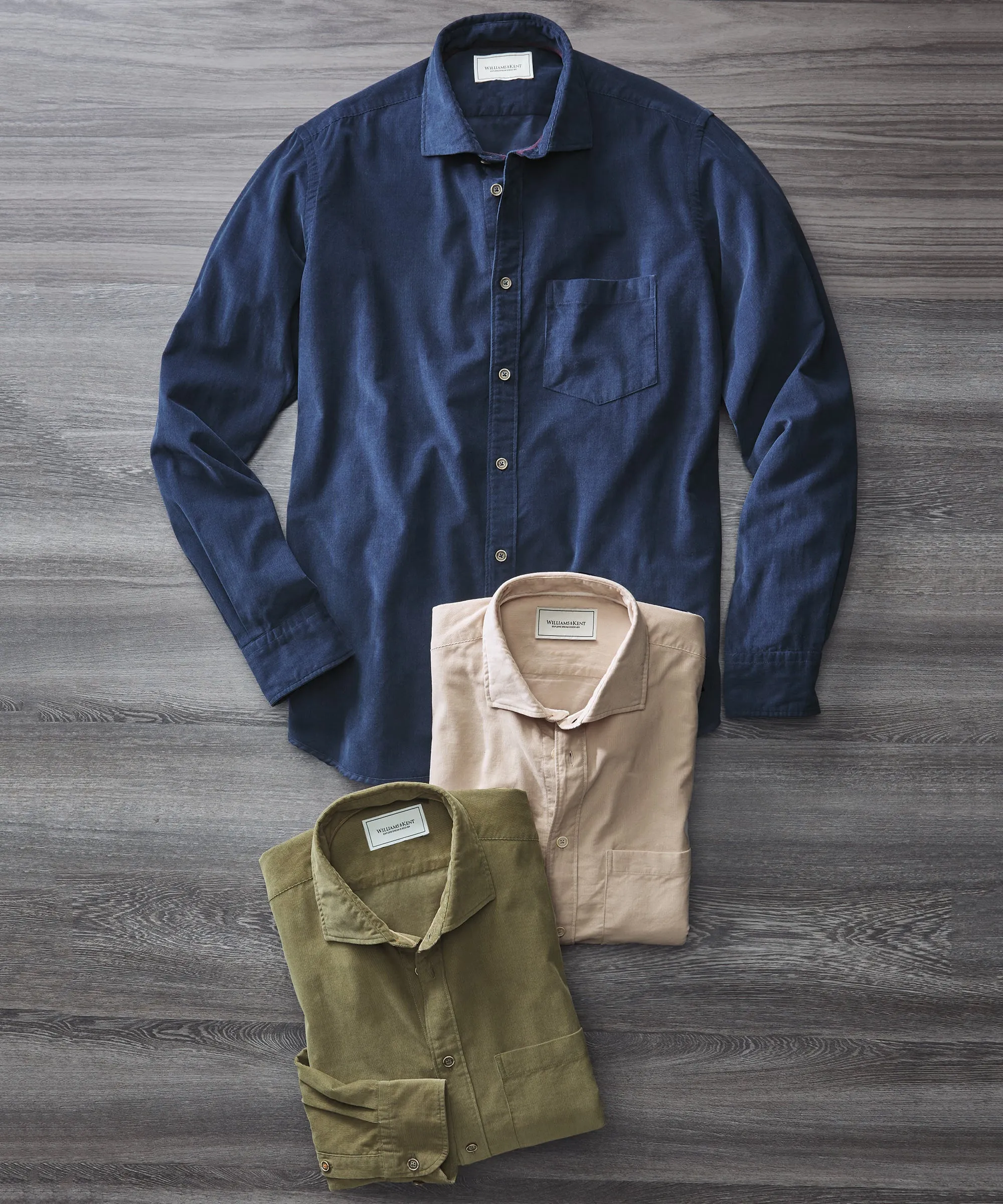 Italian Fine-Wale Corduroy Long Sleeve Sport Shirt