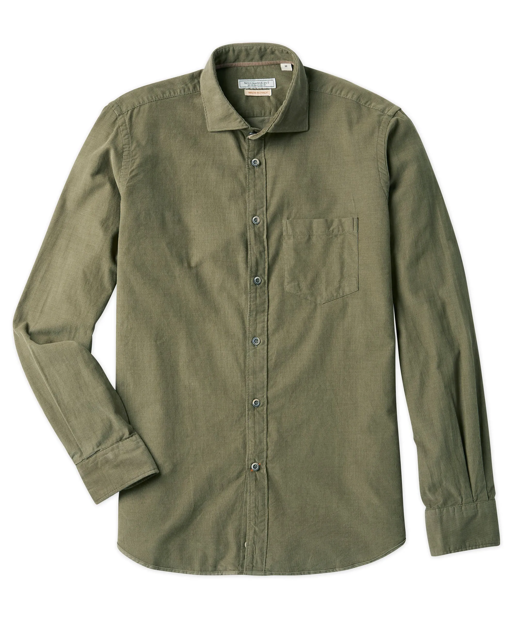 Italian Fine-Wale Corduroy Long Sleeve Sport Shirt