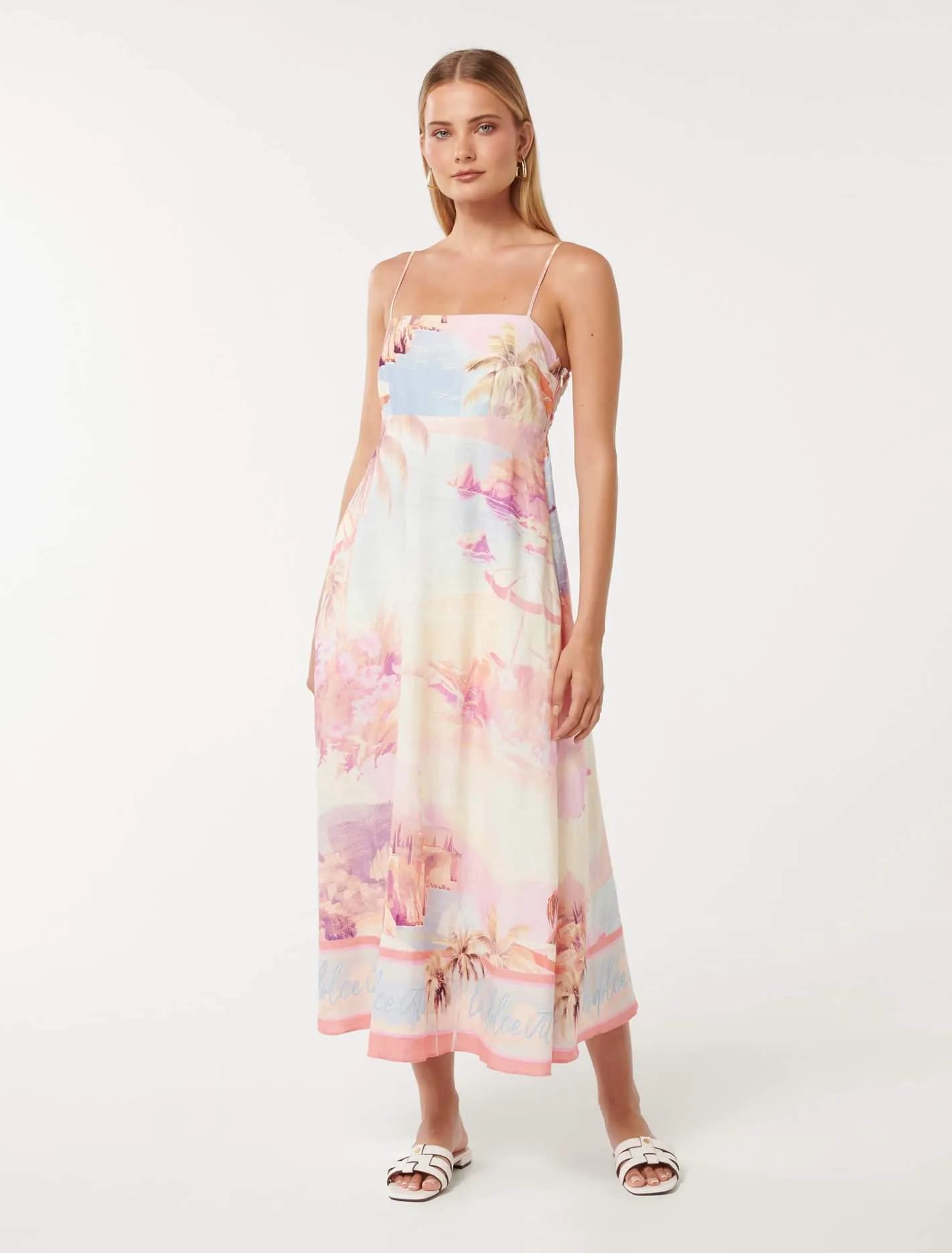 Joanne Linen Midi Dress