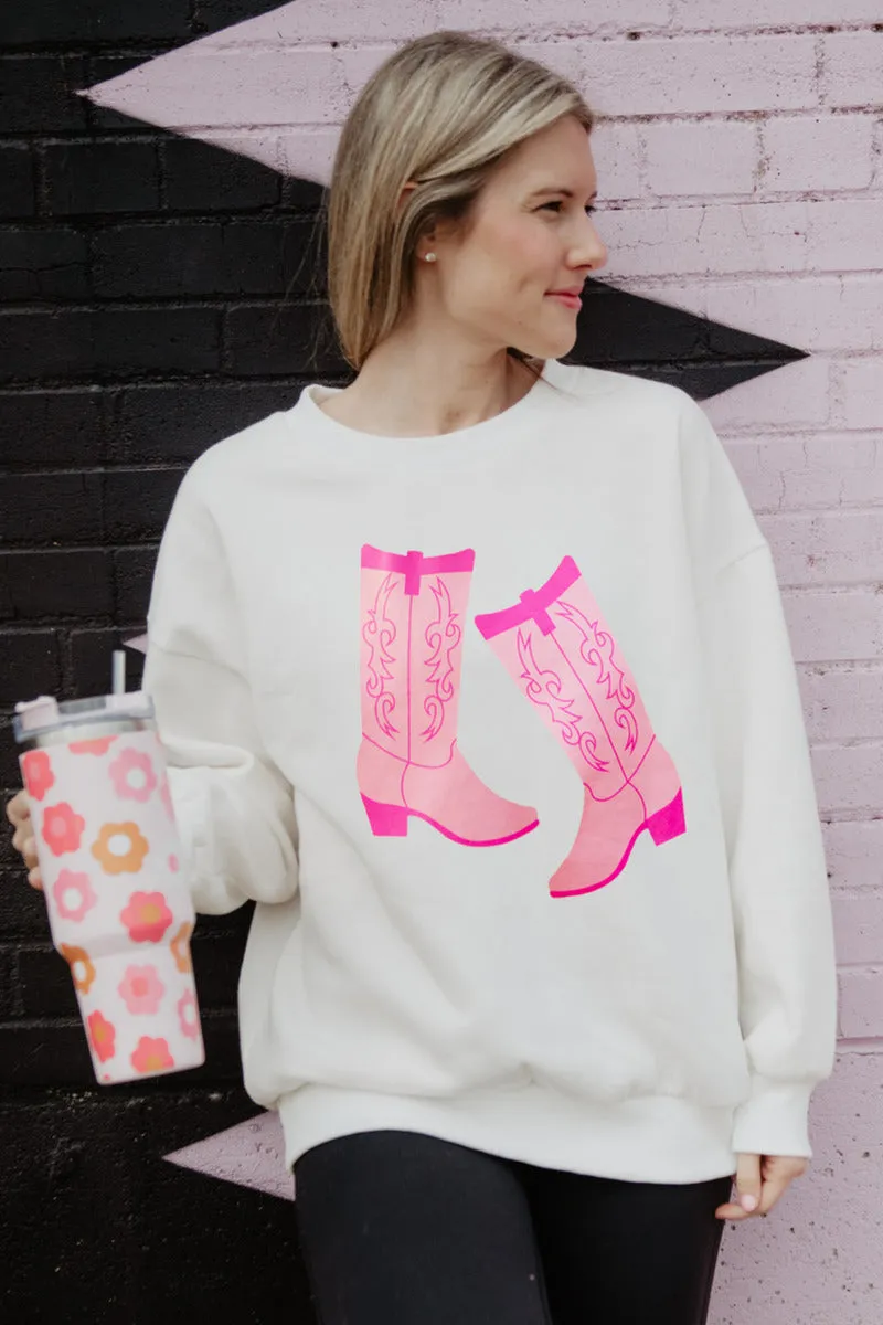 Kicking Boots Western Sweatshirt