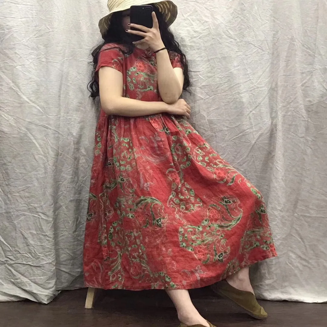 Kira Floral Chinese Dress