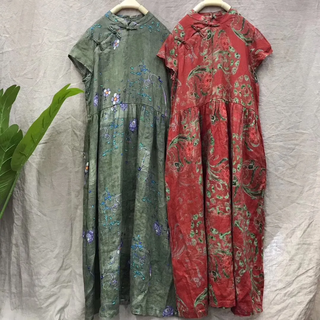 Kira Floral Chinese Dress