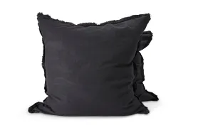 LINEN EUROPEAN PILLOW SET CHARCOAL