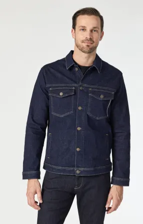 LORAN JACKET IN RINSE ORGANIC SELVEDGE