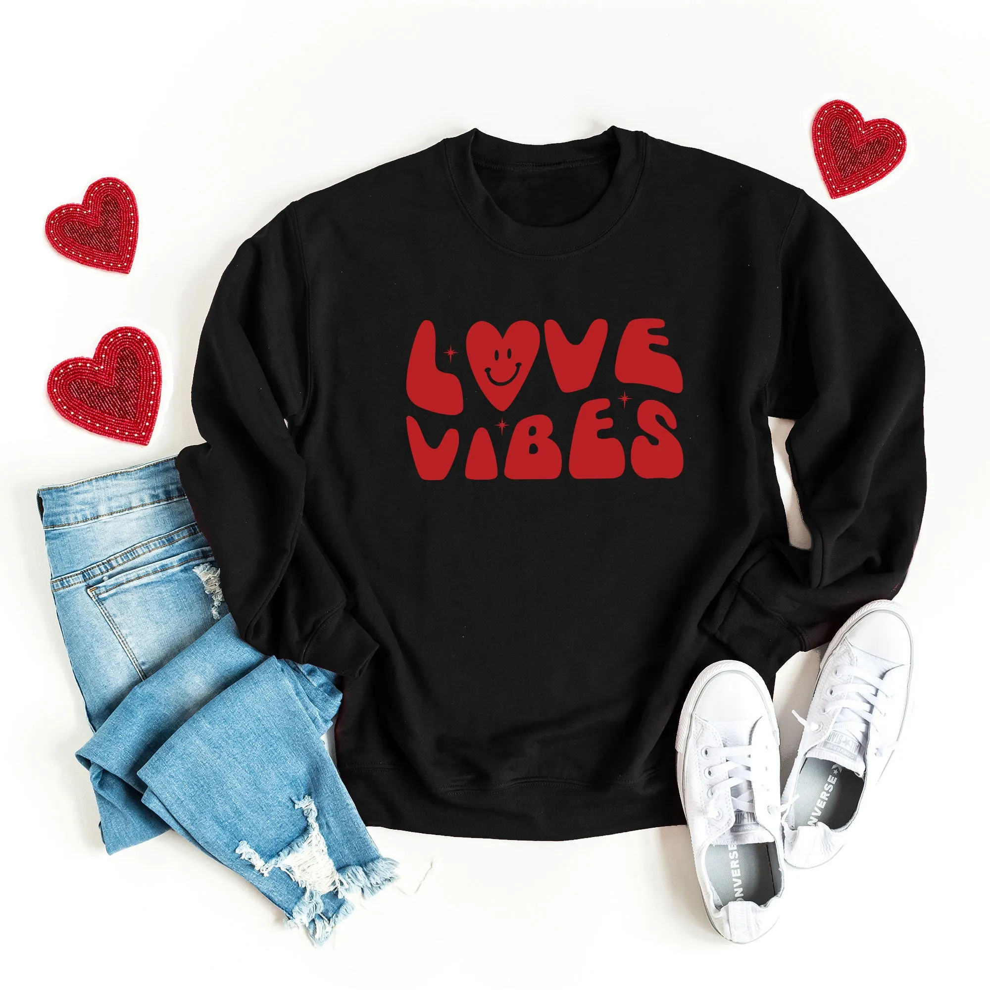 Love Vibes Heart | Sweatshirt