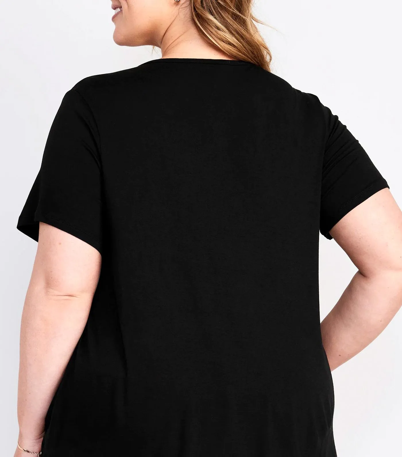 Luxe Crew-Neck T-Shirt for Women Black Jack